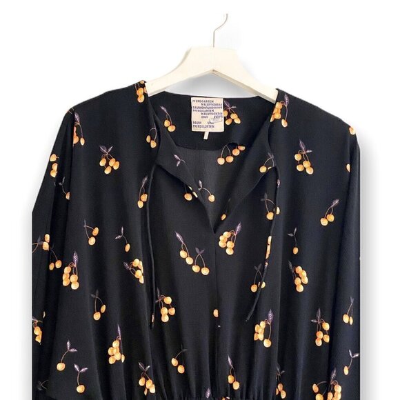 BAUM UND PFERDGARTEN Ariana cherry mini dress, Size 42 EU/12US, Black - Picture 5 of 15